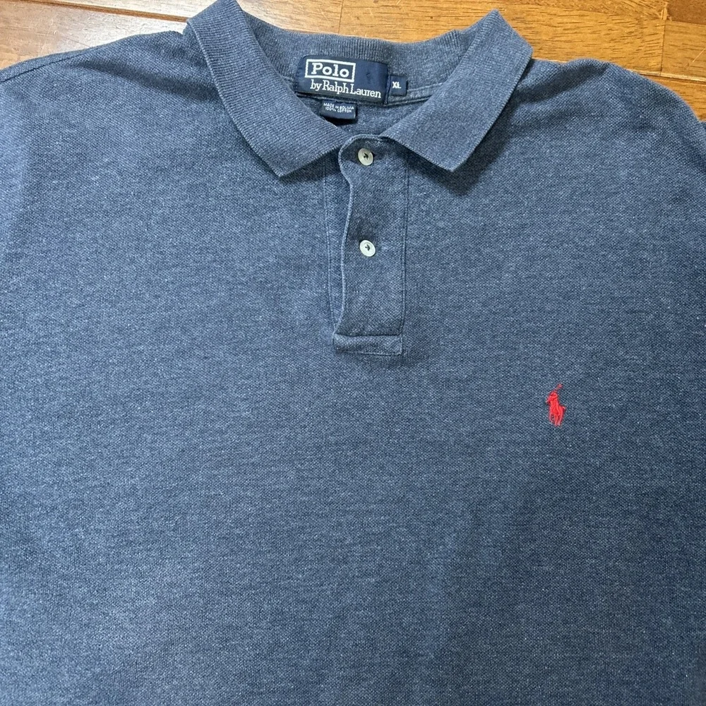 Polo By Ralph Lauren Polo Shirt Men's Size XL Gray Red Horse